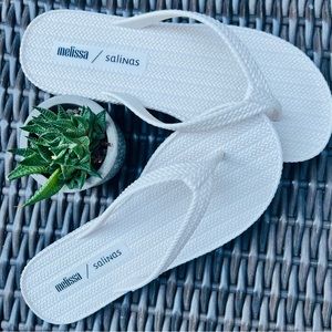 Melissa/Salinas White Flip Flops